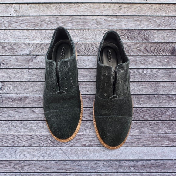 Ecco Shoes - Super Comfy ECCO Black Suede Elegant Women's Oxford Shoes